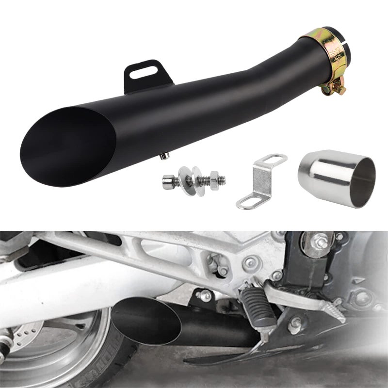 FLYPIG Motorcycle Exhaust Pipe 38-51mm for Yamaha YZF R6 06-18 Honda Kawasaki Suzuki Dirt Bike 250cc Hawk Street Bike 1.5-2.01" inlet Bike Exhaust Pipe - Image 3
